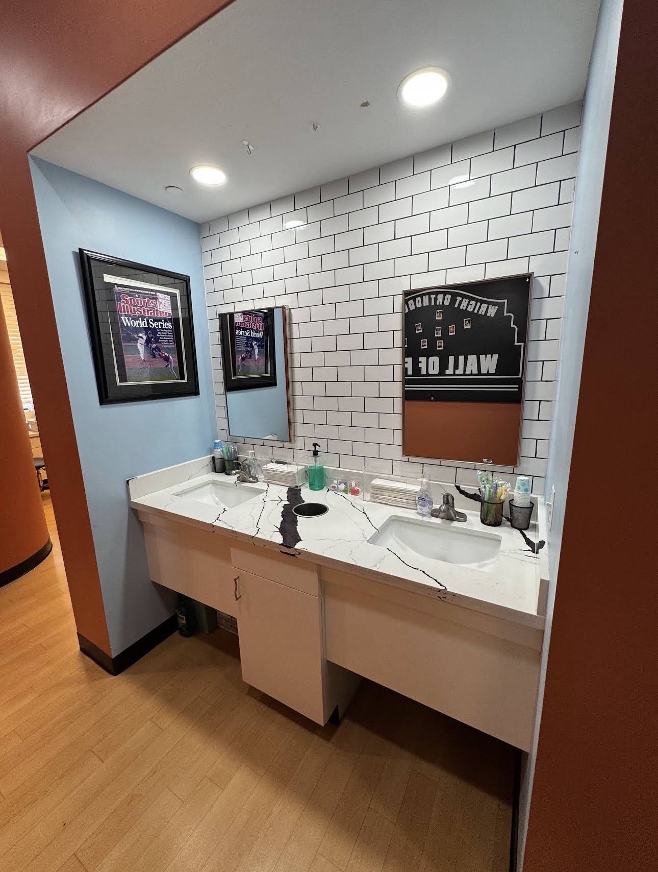 Patient brushing station at Frost Family Orthodontics
